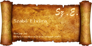 Szabó Elvira névjegykártya