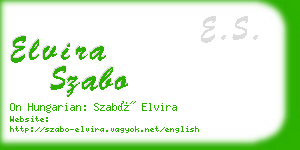 elvira szabo business card